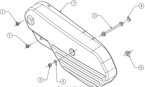 Belt Cover Diagram and Parts List for FT24 (21B34M8710)(2019) Cub Cadet Tiller